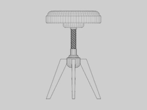 피아노 의자 3D 모델