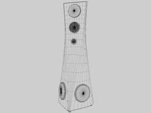 Home Audio Tower System Model 3D