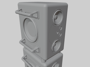 Speaker Tower Audio System Modello 3D