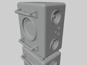 Speaker Tower Audio System 3D Model