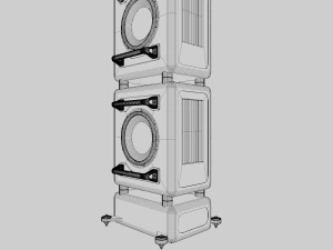 Speaker Tower Audio System 3D Model