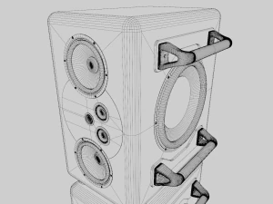 Speaker Tower Audio System 3D Model