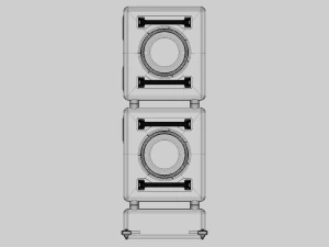 Speaker Tower Audio System 3D Model