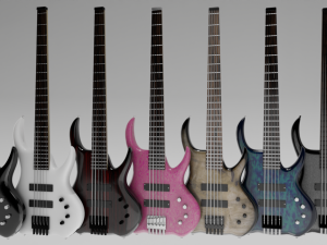 Headless Electric Bass Guitar 3Dモデル