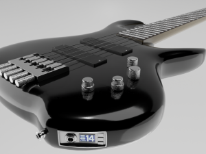 Headless Electric Bass Guitar Modelo 3D