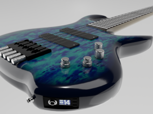 Headless Electric Bass Guitar Modelo 3D