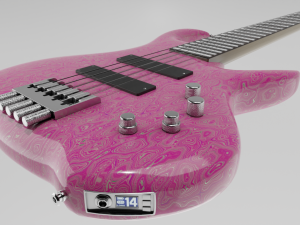 Headless Electric Bass Guitar Modelo 3D