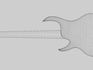 Headless Electric Bass Guitar Modelo 3D