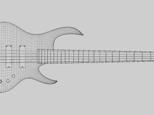Headless Electric Bass Guitar Modelo 3D