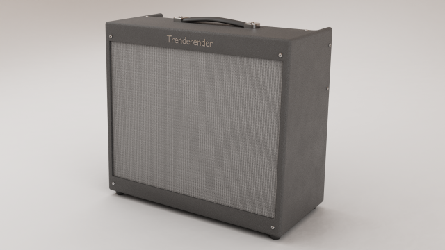 Guitar Amplifier Bluetooth Wireless 3D Модель .c4d .max .obj .3ds .fbx .stl .blend 