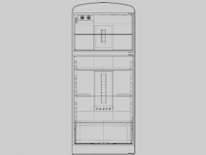 Smeg Refrigerator Retro Style 3Dモデル