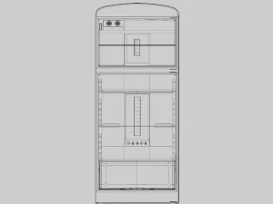 Smeg Refrigerator Retro Style 3D Model