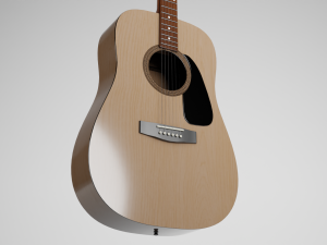 Acoustic Guitar 3D 模型