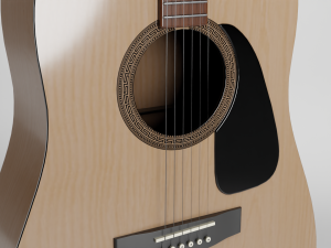 Acoustic Guitar 3D 模型