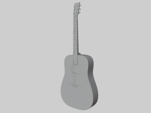 Acoustic Guitar 3D 模型