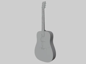 Acoustic Guitar 3D Model
