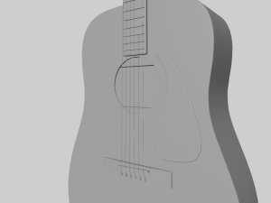Acoustic Guitar 3D 模型
