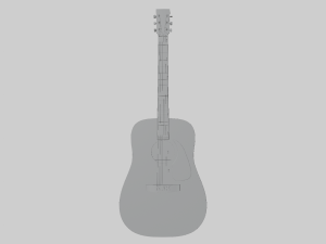 Acoustic Guitar 3D 模型