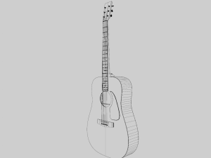 Acoustic Guitar 3D 模型
