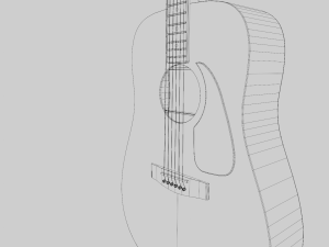 Acoustic Guitar 3D 模型