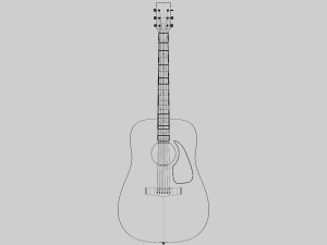 Acoustic Guitar 3D 模型