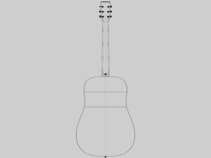 Acoustic Guitar 3D 模型