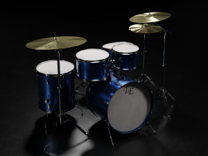 Drum Kit Blue Custom Model 3D