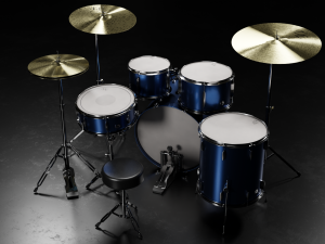 Drum Kit Blue Custom Model 3D