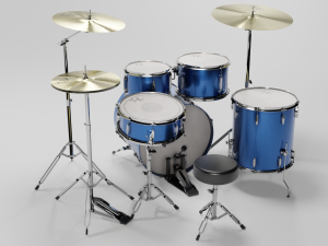 Drum Kit Blue Custom Model 3D