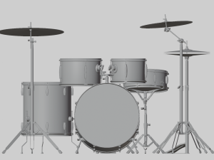 Drum Kit Blue Custom Model 3D