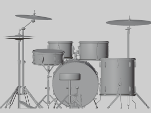 Drum Kit Blue Custom Model 3D