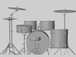 Drumstel Blauw Aangepast 3D Model