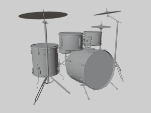 Drum Kit Blue Custom Model 3D