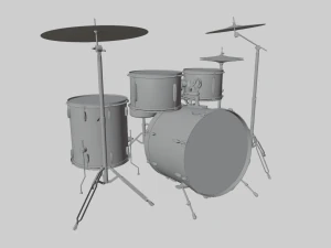 Drumstel Blauw Aangepast 3D Model