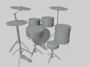 Drum Kit Blue Custom Model 3D