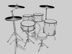Drum Kit Blue Custom Model 3D