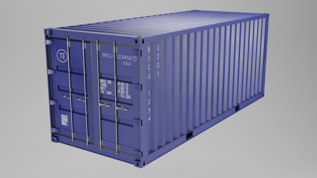 Shipping Container 3D Модель .c4d .max .obj .3ds .fbx .stl .blend 