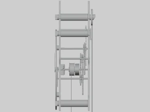 木制挂钟开放式设计 3D 模型