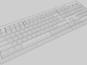 Computertastatur 3D Modell