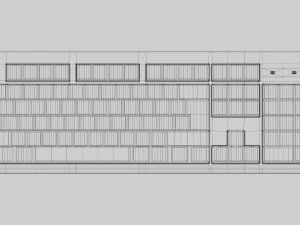 Computertastatur 3D Modell