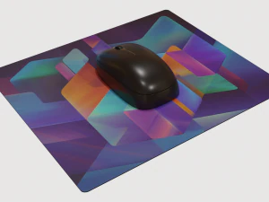 Computer Mouse and Pad 3D Model