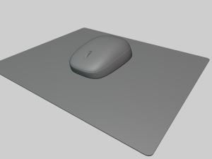 Computer Mouse and Pad Modello 3D