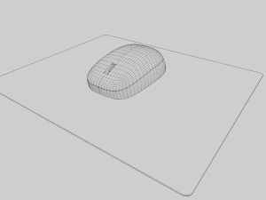 Computer Mouse and Pad 3D Model