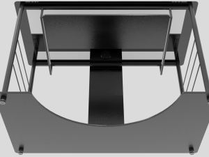 Computer Desk with Glass Top 3D Model