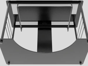 Computer Desk with Glass Top 3D Model