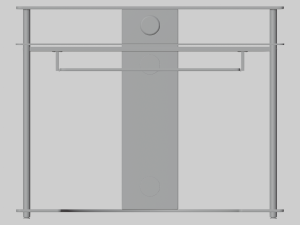 Computer Desk with Glass Top 3D Model