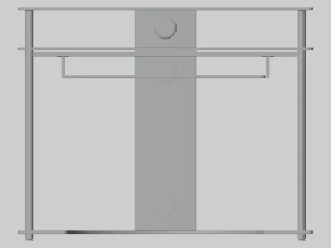 Computer Desk with Glass Top 3D Model