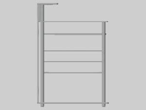 Computer Desk with Glass Top 3D Model