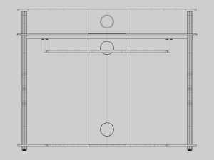 Computer Desk with Glass Top 3D Model