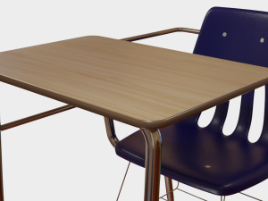 School Desk 3D मॉडल